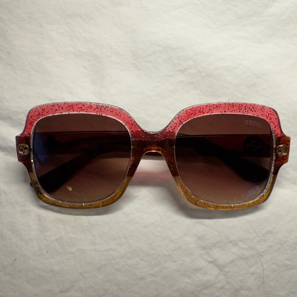 Gucci Glitter Pink and Gold Sunglasses